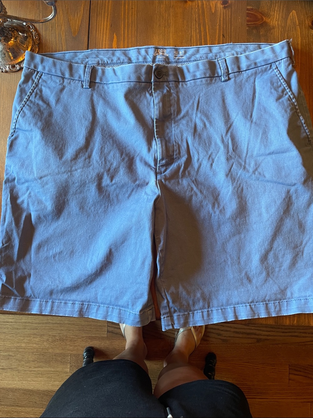 Men's Blue Casual cotton stretch Shorts 42
